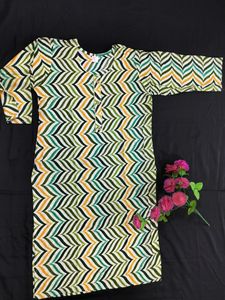Lemon Green Kurti Set