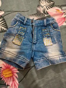 Cute Denim Dungarees and shorts combo