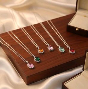 Gemstone Pendant Necklace Set of 6