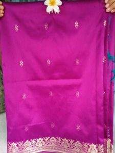 Elegant Pink &amp; Teal Saree