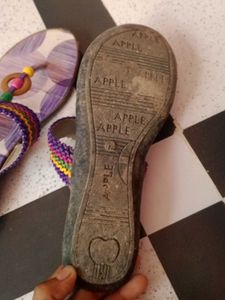 Purple Polka Dot Beaded Flip Flops