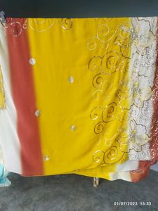 Partywear Sequins Saree