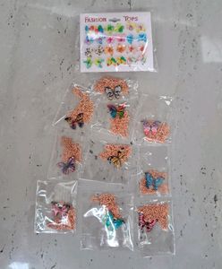 Butterfly Necklace With Free 1 Pair Of Earrin