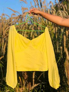 Chic Yellow Long Sleeve Top