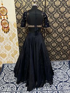 Blue Embellished Lehenga Set