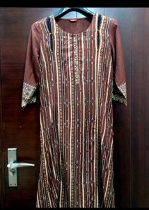 Elegant W Brown Kurti