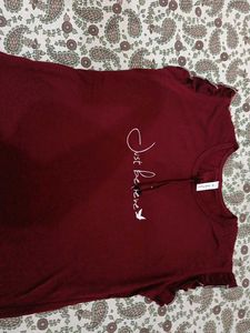 Burgundy Nightgown Dress