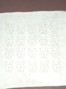 Bunny Print Baby Washcloth