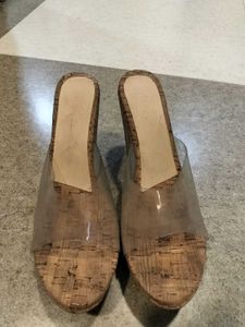 Wedges with Clear Straps