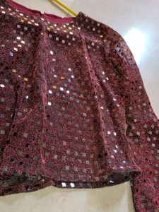 New Shimmering Crop Top