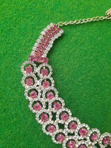 Pink Jewel Necklace &amp; Earring Set
