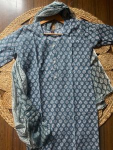 Elegant Purple Floral Kurta Set