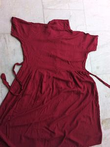 Burgundy Maternity Dress