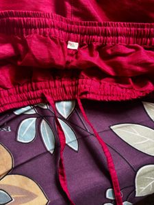Plus size Maroon Kurta Set &amp; Dupatta - 5XL