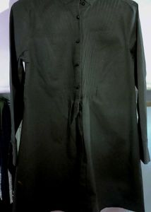 Vintage Black Tunic Shirt