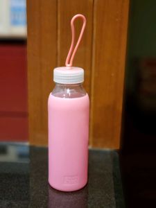GLASS BOTTLE W COVER 300ML