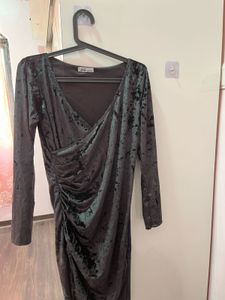 Elegant Black Velvet Dress