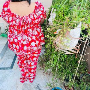 Jisora Pure Cotton Floral Co-ord Set