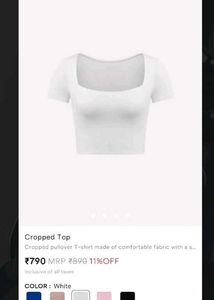 Savana White Cropped Top❤