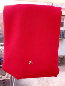Red Georgette Saree With Hand Done Embroidery