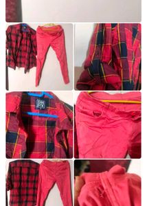 Women&#39;s Striped Top &amp; Cargo Capri Set