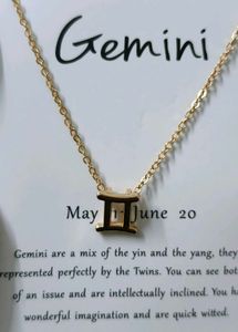 Trendy New Gemini Zodiac Necklace