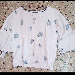 Floral White Top