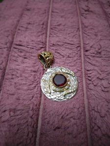 Vintage Round Gemstone Pendant