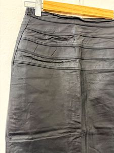 Pure leather Midi Skirt