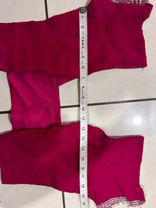 Sequence Work Rani Pink Saree