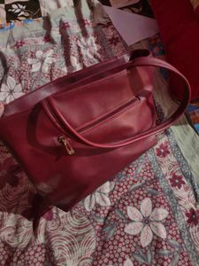 Burgundy Tote Bag