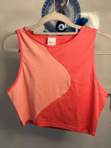 Coral Colorblock Tank Top