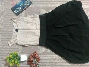 Chic Two-Tone Party Dress