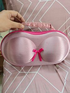 Pink Bra Travel Case