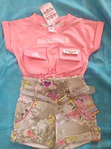Cute Floral Shorts Set