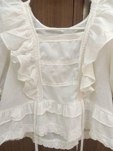 🤍 Vintage-Inspired Korean Lace Ruffle Top 🤍