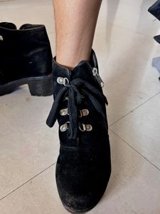 Black Velvet Boots