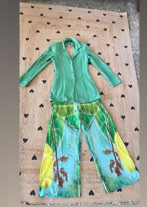 pure cotton Green Co-ord Set