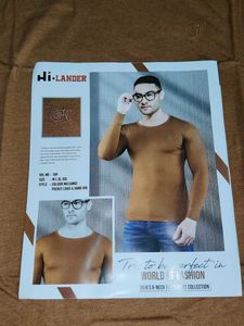 Men&#39;s Brown Long Sleeve T-Shirt