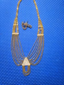 Chain Gold Colored Necklace Set