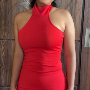 Red Halter  Dress