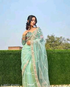 Partywear Stylish saree 💚