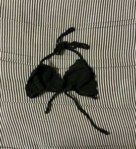 Black Crochet Bikini Top