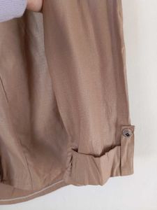 Branded Beige Jacket Top.
