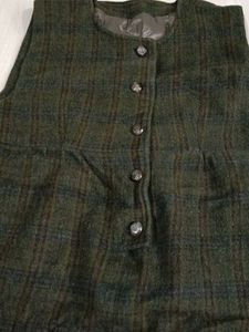 Vintage Plaid woolen Dress
