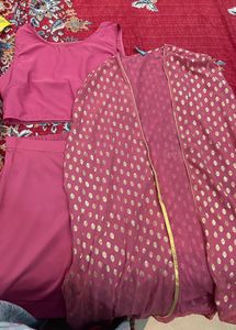 Ethnic Top Jacket Palazzo Set