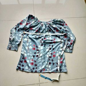 Floral Heart Print Mini Dress