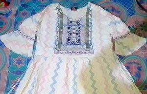 Women anarkali or Kurta white ll formal, party, fe