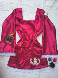 Corset Back Satin Kurti🫶🏻