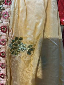 Red Pure Silk Handwork  Lehenga Choli